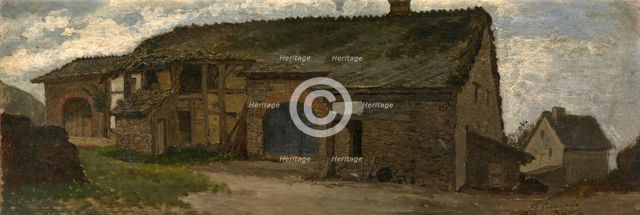 Farm in Rahier, 1864. Creator: Jean Pierre François Lamoriniere.