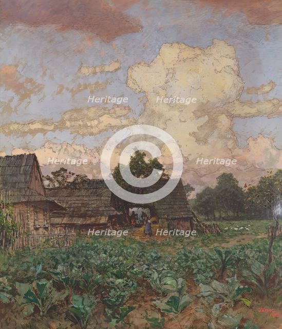 Farm in Silesia, 1913. Creator: Jindrich Tomec.