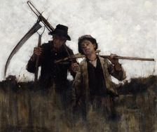 Farm labourers (1875-1929?). Artist: Henry Herbert la Thangue