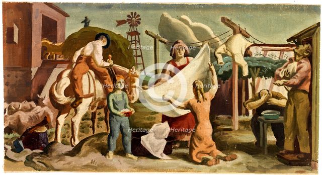 Farm Life (mural study?), ca. 1933-1943. Creator: Unknown.