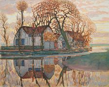 Farm near Duivendrecht, c. 1916. Creator: Piet Mondrian