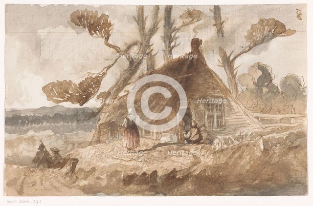 Farm on the heath, 1849. Creator: Johannes Tavenraat.