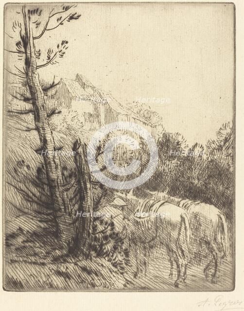 Farm on the Hillside (La ferme sur le coteau). Creator: Alphonse Legros.