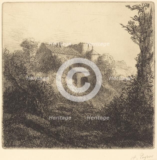 Farm on a Hill (La ferme sur la colline). Creator: Alphonse Legros.
