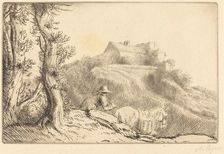 Farm on a Hill (La ferme sur la colline). Creator: Alphonse Legros