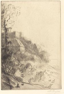 Farm on a Hillside in Sunlight (La ferme du coteau; Effet de soleil sur le coteau). Creator: Alphonse Legros