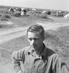 Farm-reared youth with no opportunity on the farm..., Kern County, Calififornia, 1939. Creator: Dorothea Lange
