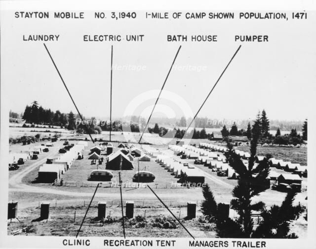 Farm Security Administration camp, Klamath Falls, Oregon, 1941. Creator: Dorothea Lange.