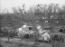 Farm Security Administration (FSA) temporary camp for migrants, Gridley, California, 1939. Creator: Dorothea Lange