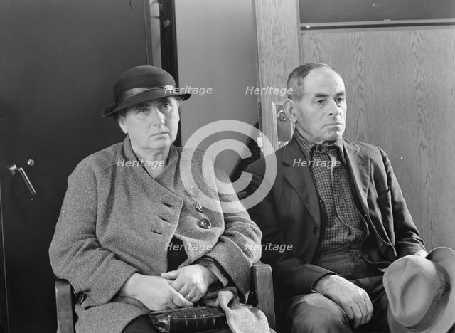 Farm Security clients during applications for aid..., Stockton, California, 1938. Creator: Dorothea Lange.