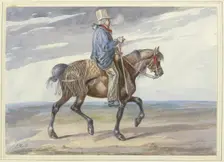 Farmer on horseback, 19th century. Creator: Edward Hull
