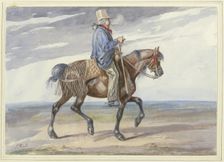 Farmer on horseback, 19th century. Creator: Edward Hull