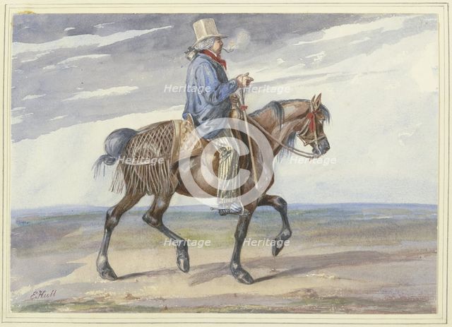 Farmer on horseback, 19th century. Creator: Edward Hull.