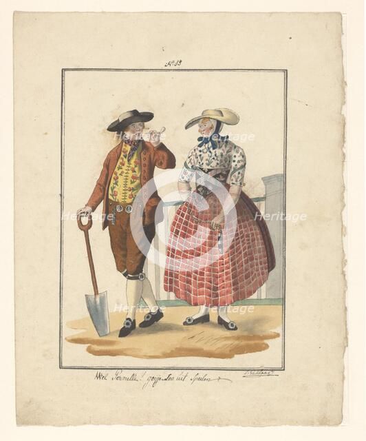 Farmer and wife of South Beveland, 1803-c.1899.  Creator: J. Enklaar.