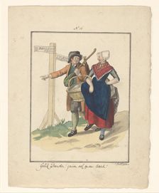 Farmer and wife from Cromhout, 1803-c.1899. Creator: J. Enklaar