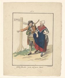 Farmer and wife from Cromhout, 1803-c.1899. Creator: J. Enklaar