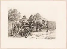 Farmer and His Cart, 1834. Creator: Johann Adam Klein