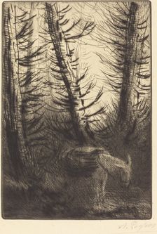 Farmer and His Donkey (Le fermier et son ane). Creator: Alphonse Legros