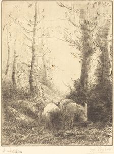 Farmer and His Donkey (Le fermier et son ane). Creator: Alphonse Legros