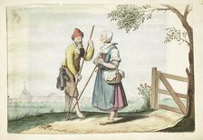 Farmer couple talking, 1654. Creator: Gesina ter Borch