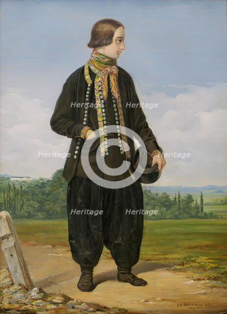 Farmer from Amager, 1843. Creator: Johan Christoffer Boklund.