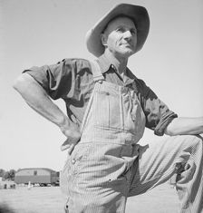 Farmer from Nebraska in emergency camp for migratory work..., Calipatria, Imperial County, CA, 1939. Creator: Dorothea Lange