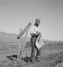 Farmer getting the morning mail, Gem County, Idaho, 1939. Creator: Dorothea Lange