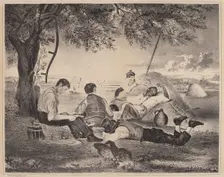 Farmer's Nooning, c. 1840. Creator: Unknown