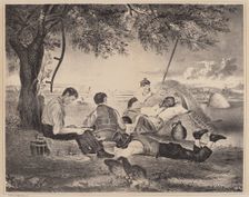 Farmer's Nooning, c. 1840. Creator: Unknown