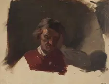 Farmer. Study for Low Church Devotion, probably 1847. Creator: Adolph Tidemand