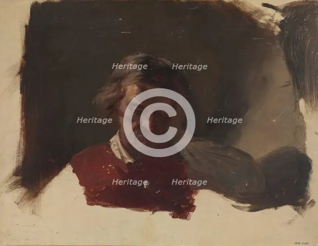 Farmer. Study for Low Church Devotion, probably 1847. Creator: Adolph Tidemand.
