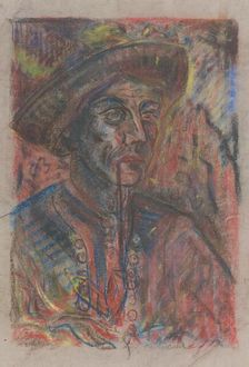 Farmer with a pipe, about 1942. Creator: Arnold Peter Weisz-Kubincan