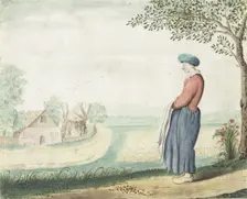 Farmers wife in a landscape, 1655. Creator: Gesina ter Borch