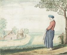 Farmers wife in a landscape, 1655. Creator: Gesina ter Borch