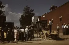 Farmers and townspeople in center of town on Court day, Campton, Ky., 1940. Creator: Marion Post Wolcott