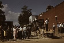 Farmers and townspeople in center of town on Court day, Campton, Ky., 1940. Creator: Marion Post Wolcott
