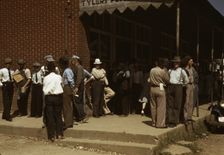 Farmers and townspeople in center of town on Court Day, Campton, Ky., 1940. Creator: Marion Post Wolcott