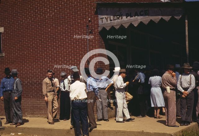 Farmers and townspeople in town on Court day, Campton, Ky., 1940. Creator: Marion Post Wolcott.