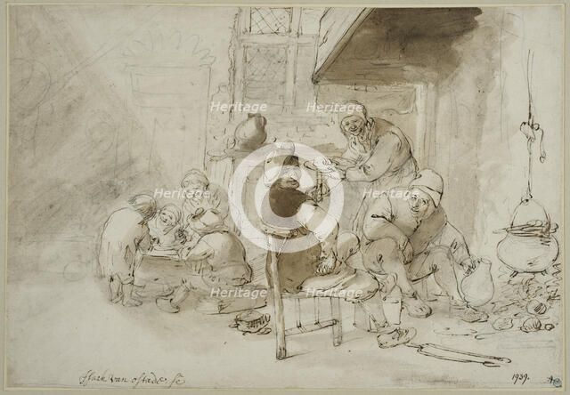 Farmers eat in a kitchen. Creator: Isaac van Ostade.