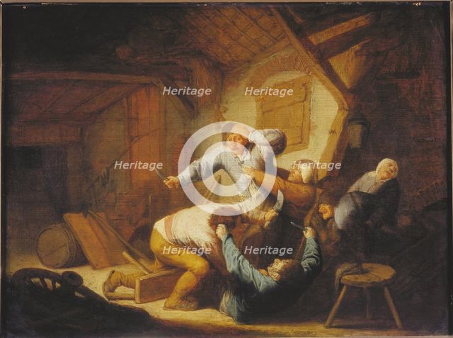 Farmers Fighting, Mid of 17th cen.. Creator: Ostade, Adriaen Jansz, van (1610-1685).