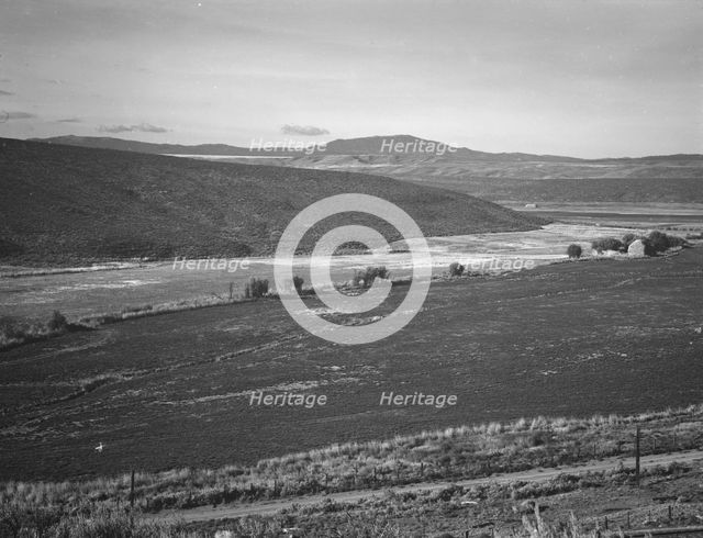 Farmers have just sown their winter wheat, Small Finger Valley, Eastern Oregon, 1939. Creator: Dorothea Lange.