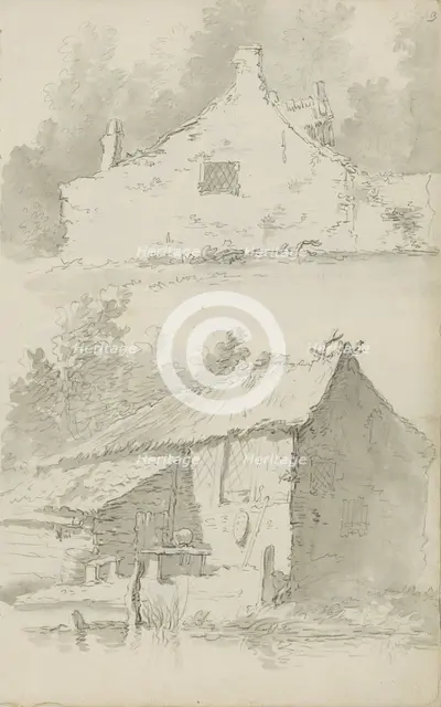 Farmers' houses, c.1780-c.1800. Creator: Bernhard Heinrich Thier.