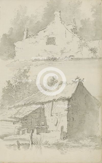 Farmers' houses, c.1780-c.1800. Creator: Bernhard Heinrich Thier.