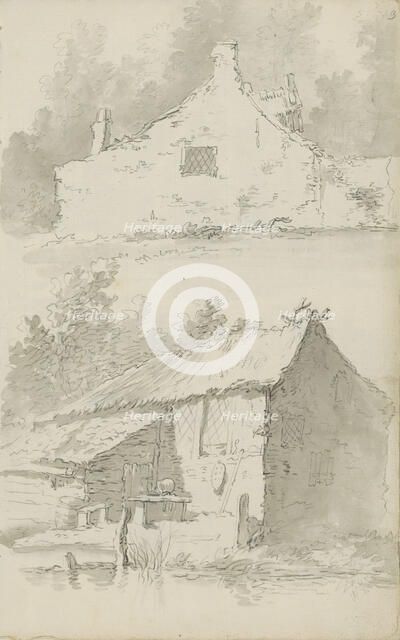 Farmers' houses, c.1780-c.1800. Creator: Bernhard Heinrich Thier.