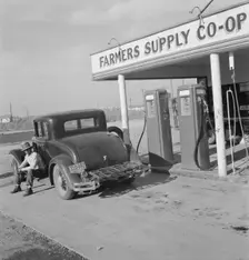 Farmers supply co-op, Nyssa, Malheur County, Oregon, 1939. Creator: Dorothea Lange