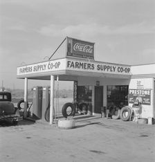 Farmers supply co-op, Nyssa, Malheur County, Oregon, 1939. Creator: Dorothea Lange