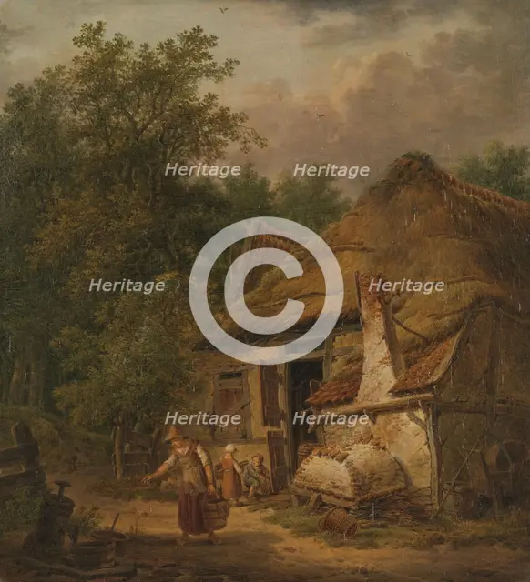 Farmhouse near Helvoirt, 1814-1816. Creator: Pieter Barbiers.