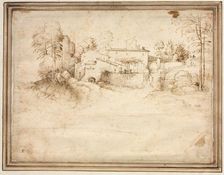 Farmhouse on the Slope of a Hill, c. 1508. Creator: Fra Bartolommeo (Italian, 1472-1517)