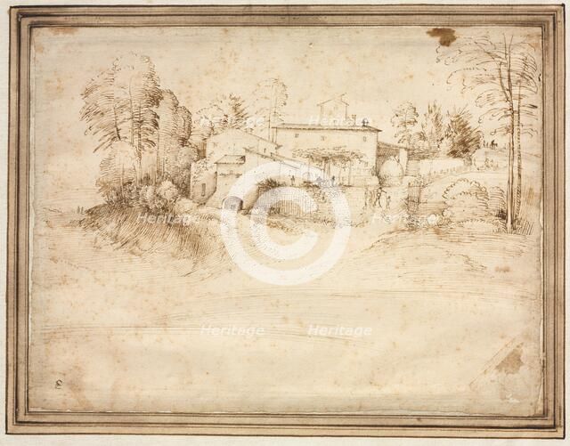 Farmhouse on the Slope of a Hill, c. 1508. Creator: Fra Bartolommeo (Italian, 1472-1517).
