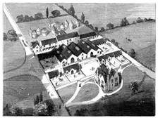 Farmhouse and steading for a Farm in Oxfordshire, belonging to the Duke of Marlborough, 1858. Creator: Unknown